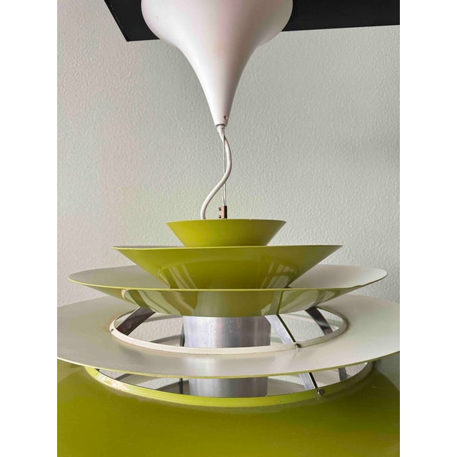 Danish Olive Green PH Louvre Pendant Light by Poul Henningsen for Louis Poulsen, 1960s For Sale - Image 15 of 18