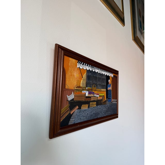 Charming and richly detailed 1983 vintage oil on canvas painting by M.GayLord, depicting an impressionist still life scene...