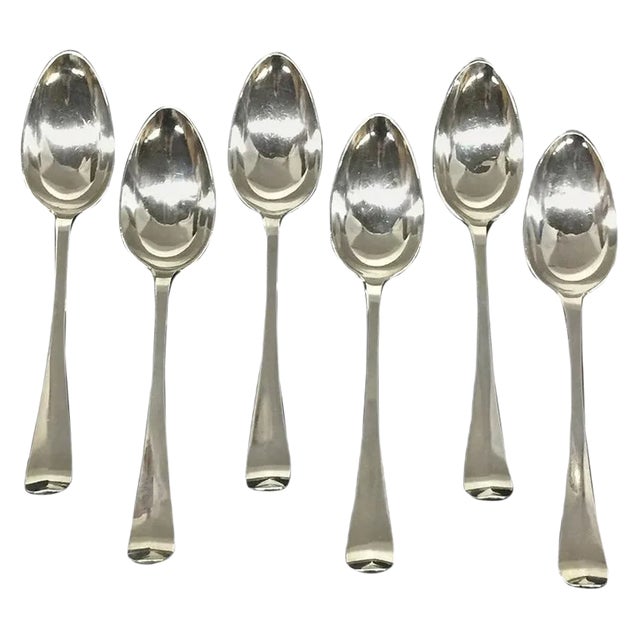 18th Century Dutch Haags Lofje Silver Spoons, The Hague, 1758, Set of 6 For Sale