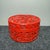 Red 1970s Carved Cinnabar Lacquer Round Box, Dragon and Carp Among Waves, Lidded Scholar's Seal Paste Box For Sale - Image 8 of 9