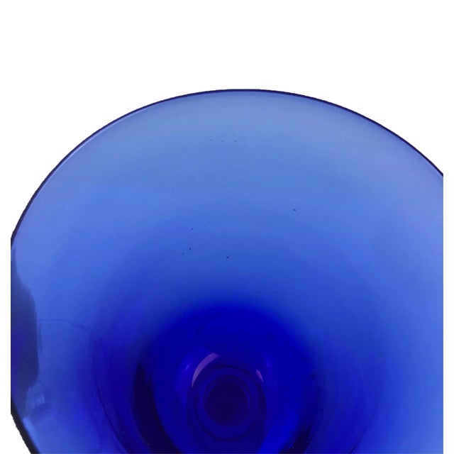 1940s Vintage Cobalt Blue Cocktail Gasses a Pair For Sale - Image 5 of 10