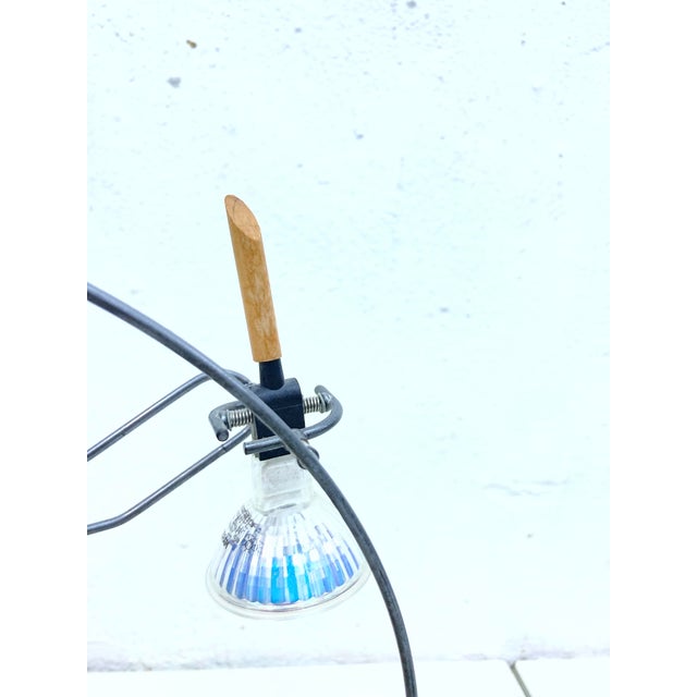 Wood Halogen Table Lamp Torchbearer by Zicoli, 1990s For Sale - Image 7 of 14