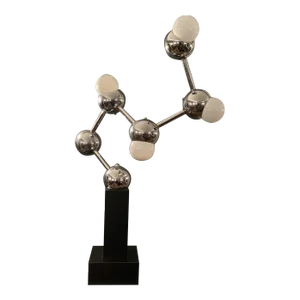 1970s Modernist Chrome Molecular Form Lamp Attributed to Robert Sonneman