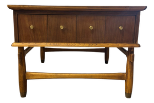 MCM Lane Furniture Walnut Ceramic Top Coffee Table