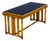Early 20th Century Art Deco Coastal Style Coffee Table Rattan Frame and Black Laminate Top by Sons-Cunningham For Sale