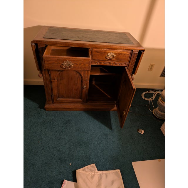 American Late 20th Century Ethan Allen Royal Charter Oak Server Bought From Ethan Allen Store in Danbury For Sale - Image 3 of 3