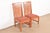 L. & J.G. Stickley, Inc. Stickley Mission Arts & Crafts Cherry Wood Side Chairs or Dining Chairs in the Manner of Frank Lloyd Wright, Pair For Sale - Image 4 of 14