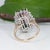 Pink 10Ct Bi-Color Tourmaline Ring With Lab Diamond Accents: Solid 14k Gold, 17x10mm, Size 6.75 For Sale - Image 8 of 9
