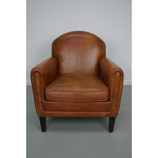 Vintage Dutch Cognac Leather Club Chair, 1970s For Sale - Image 14 of 14
