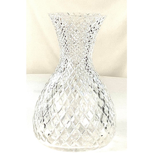 Rogaska-Premier Slovenian-Luxury Handmade Lead Crystal Diamond Point .12 Inch Bouquet Vase For Sale - Image 10 of 11