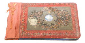 Early 1900s Middle Eastern Qajar Style Hand Painted Picture Photo Album
