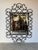 Large- Vintage Hollywood Regency Style Ornate Iron Wall Mirror/ Sold For Sale - Image 4 of 12
