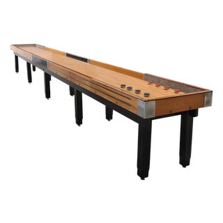 20th Century Americana Arcade Shuffleboard Game Table 22 Ft For Sale