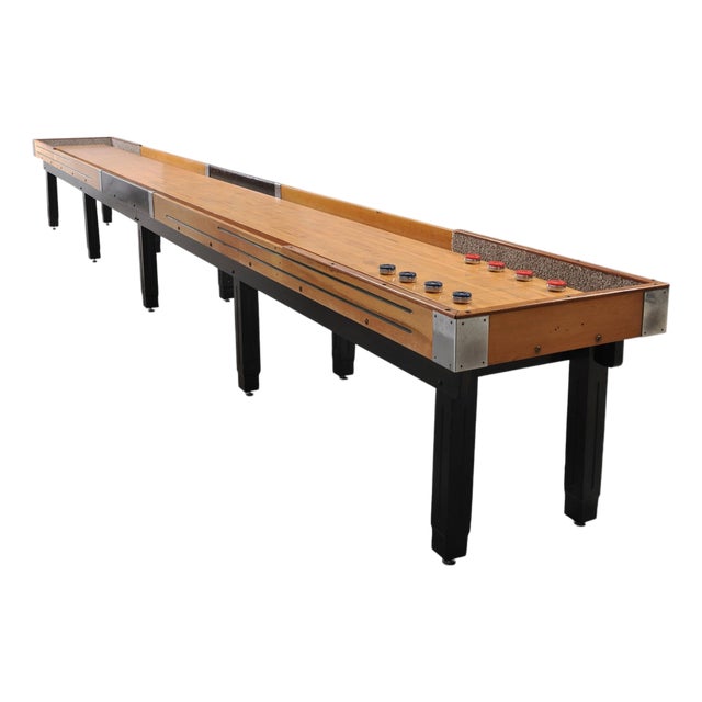 20th Century Americana Arcade Shuffleboard Game Table 22 Ft For Sale
