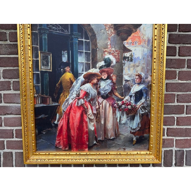 Vintage French Parisian Gold Wood Fabric Wall Art - 1 Pc For Sale - Image 12 of 13