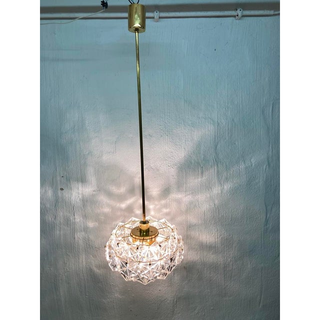 Crystal Glass and Gilded Metal Chandelier from Kinkeldey, 1970s For Sale - Image 6 of 12