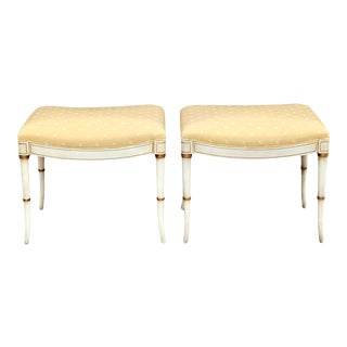 Vintage Widdicomb Chinoiserie Benches/Ottomans - a Pair For Sale