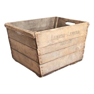 French Champagne Wooden Harvest Crate, 1950s For Sale