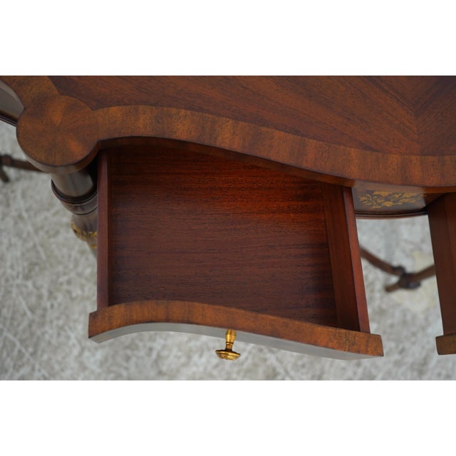 Maitland - Smith Maitland Smith 2 Drawer Regency Mahogany Console Table For Sale - Image 4 of 18