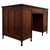 Early 20th Century English Walnut Writing Desk with Red Leather Top For Sale - Image 9 of 12