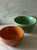Set of 2 vintage mid century Gloss Pastel Beehive mixing bowls made by Bauer Pottery in California. Bauer manufactured the...