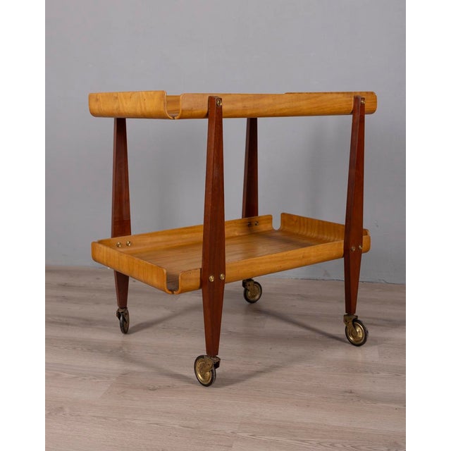 Vintage Wooden Food Cart by Carlo Ratti, 1950s For Sale - Image 16 of 16