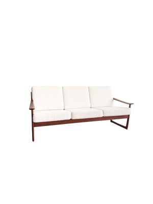 FD130/3 3-Seater Sofa with Bouclé Cover by Peter Hvidt for Cado