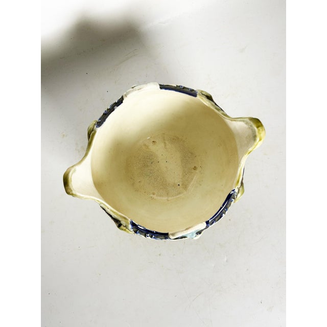 15th Century & Earlier Majolica Ceramic Planter, France, 1800s For Sale - Image 5 of 11