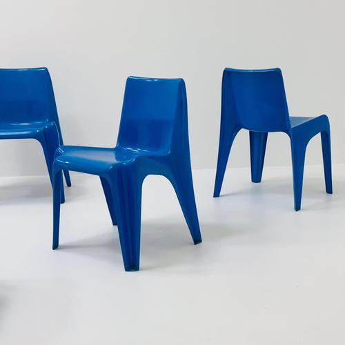 Space Age Blue BA1171 Chairs by Helmut Bätzner for Bofinger, Germany, 1970s For Sale - Image 3 of 11