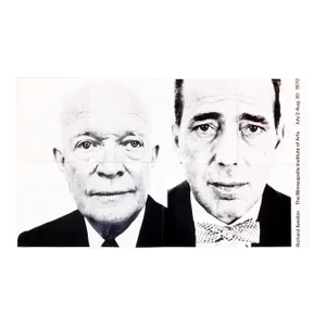 1970 American Exhibition Poster, Richard Avedon, the Minneapolis Institute of Arts (Eisenhower, Bogart)