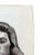 Mid 20th Century Large Vintage Charcoal Portrait Drawing of a Woman With Rolled Curl For Sale - Image 5 of 8