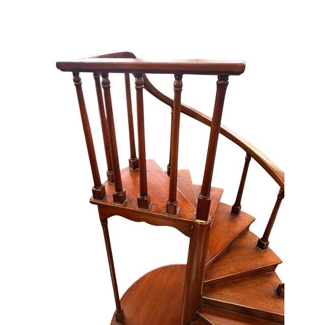 Antique Mahogany Spiral Staircase Model For Sale - Image 10 of 12