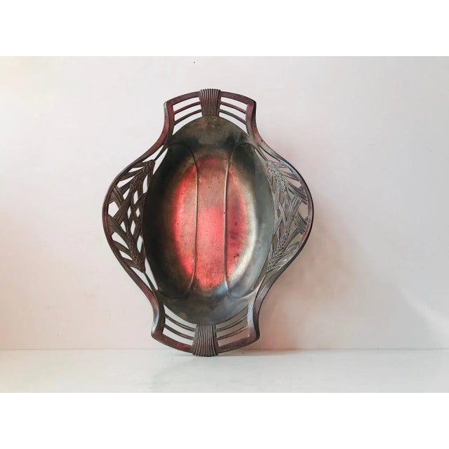 Art Nouveau French Pewter Tray, 1910s For Sale - Image 3 of 12