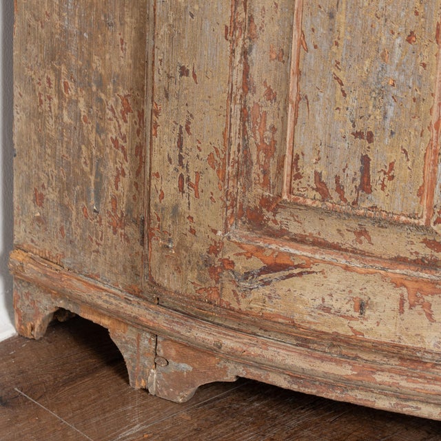 19th Century Swedish Original Painted Pine Corner Cabinet For Sale - Image 12 of 14