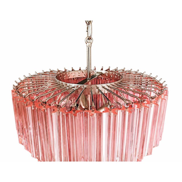 Pink Murano Glass Chandelier, 1980s For Sale - Image 11 of 18