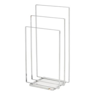 Modern Chrome-Plated Three Tier Towel Rack For Sale