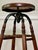 1900 - 1909 Antique Industrial Oak and Iron Drafting, Architect Swivel Stool With Cane Seat, Circa 1900 For Sale - Image 5 of 9