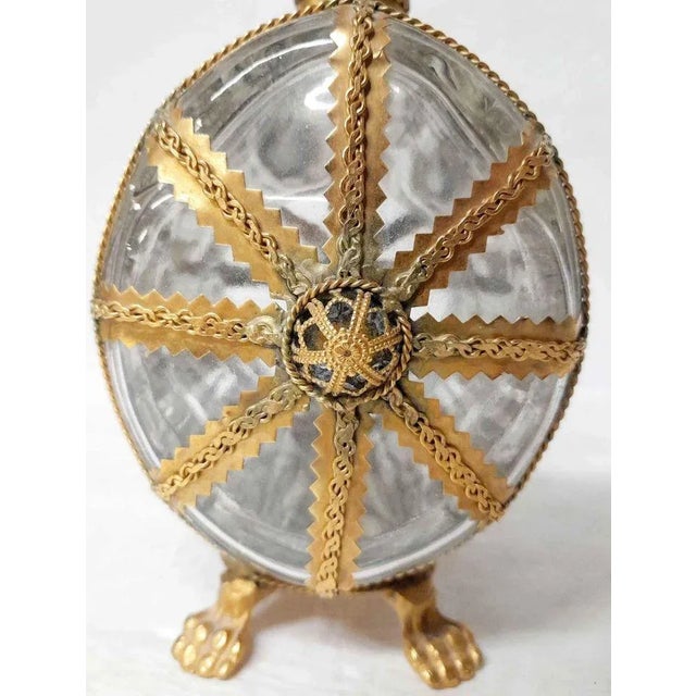 Antique Bohemian Glass and Gold Gilt Metal Barrell Decanter For Sale In San Francisco - Image 6 of 10