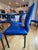 2000 - 2009 Custom Vibrant Cobalt Blue Marine-Grade Upholstered Modern High-Back Dining Chair For Sale - Image 5 of 10