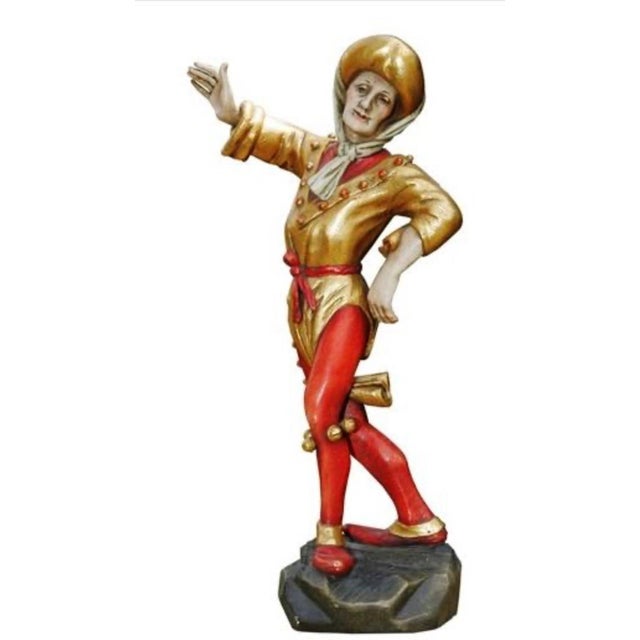 Wood Set of 6 1970s Morisken Dancers, Munich Hand-Carved Wood Figures, Signed Virgil Oberpacher For Sale - Image 7 of 13