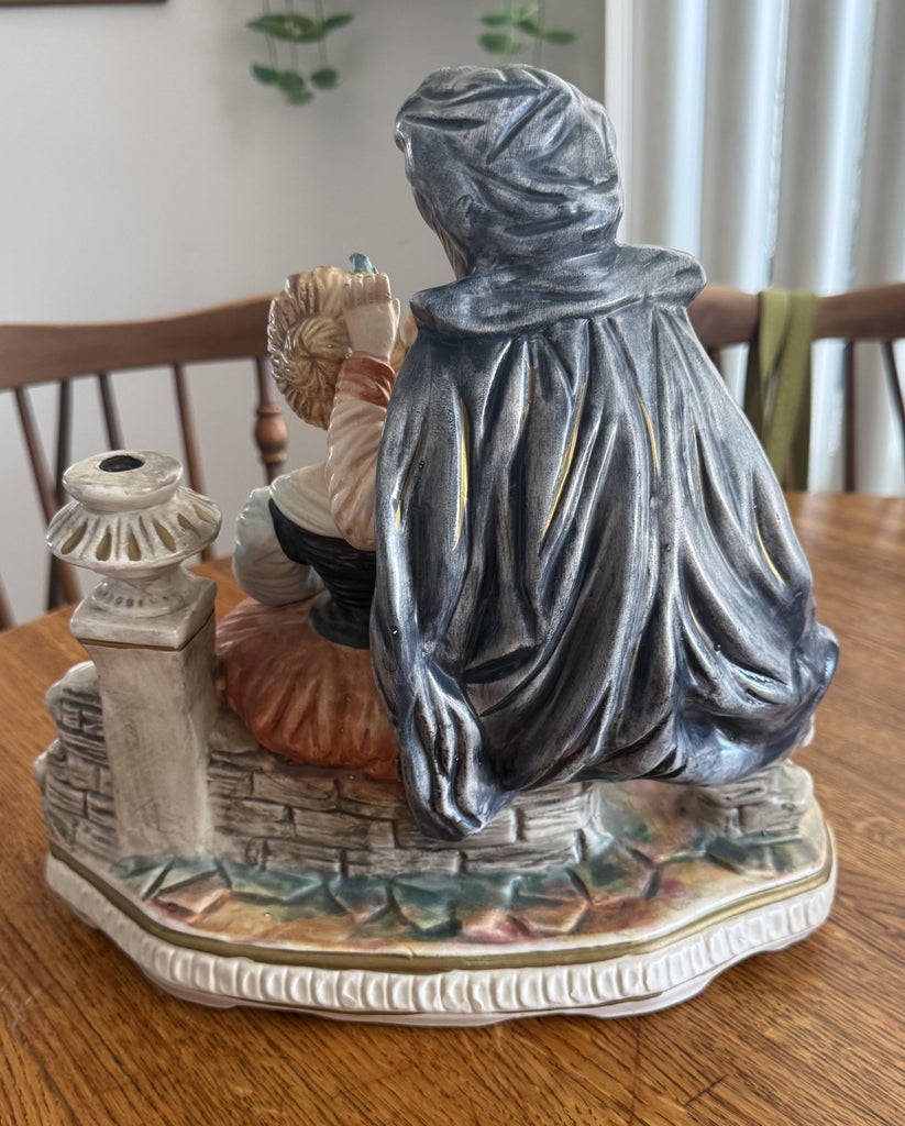 Vintage Capodimonte Porcelain Victorian Couple Figurine — view 3
