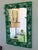 Vintage iron mirror with floral motif this mirror is newly painted in green with gloss finish Dimensions:20"Width x...