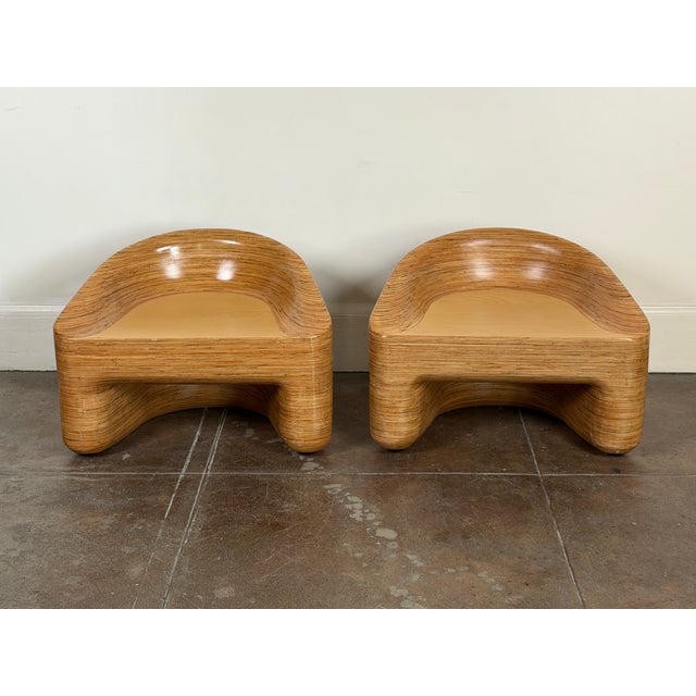 Organic Modern Stacked Plywood Lounge Chairs For Sale - Image 10 of 18