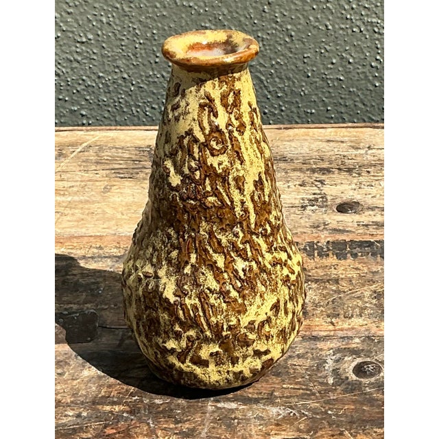 Ceramic Vintage Original Drip Glaze Vase For Sale - Image 7 of 12