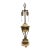 Large Antique Ornate Hand Carved Figural Alabaster Bronze Electric Table Lamp For Sale