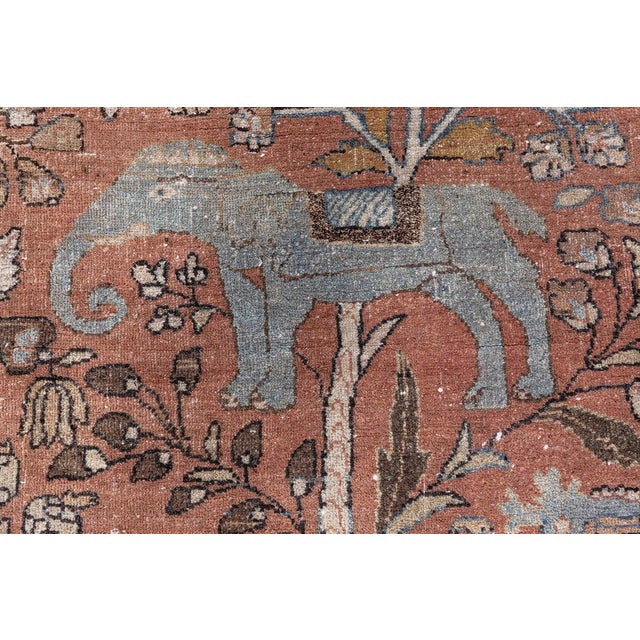 Brown 1920s Persian Meshad Rug For Sale - Image 8 of 9