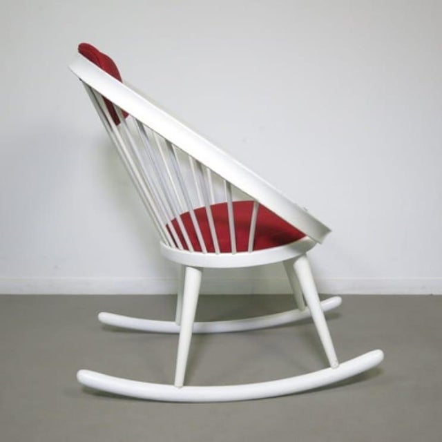 Rare rocking chair, Circle chair ca 1960. Designed by Yngve Ekstrom.Manufactured by Swedese, Sweden. The chair has it's...