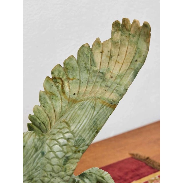 Hand-Carved Stylized Eagle in Soapstone For Sale - Image 10 of 12