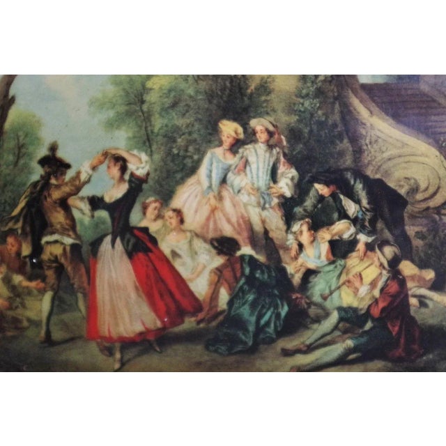 1970s Vintage Small Print in Wooden Frame, 1970s For Sale - Image 5 of 13