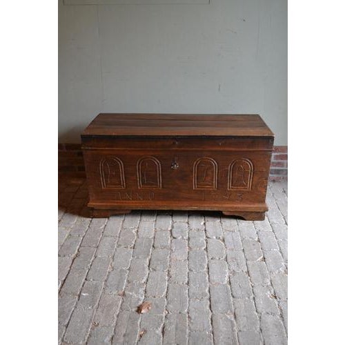 Antique Oak Blanket Chest For Sale - Image 10 of 10